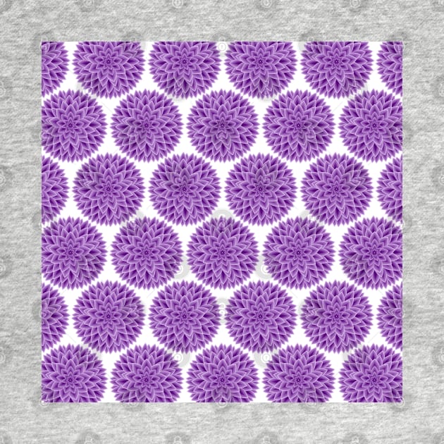 Purple Dahlia Floral Pattern by Designoholic